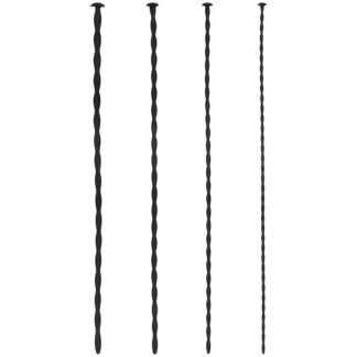 Ouch! Silicone Sound Spiral Screw Plug Set - Black