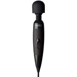 Sinful Classic Midi Magic Wand Vibrator - Black